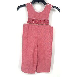 Petite Palace Kids Smocked Candy Cane Christmas Outfit Size 3 Red Checkered